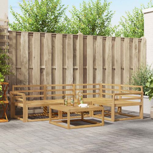 Комплект дивани за открито 5 pcs Бяло 79 x 79 x 37 см