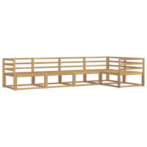 Комплект дивани за открито 5 pcs Бяло 325 x 166,5 x 73 см