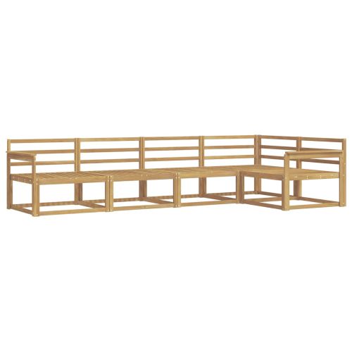 Комплект дивани за открито 5 pcs Бяло 327 x 168,5 x 73 см