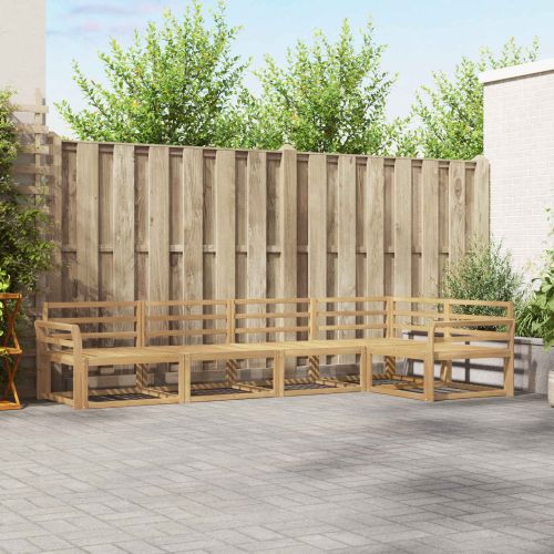 Комплект дивани за открито 5 pcs Бяло 329 x 170,5 x 73 см