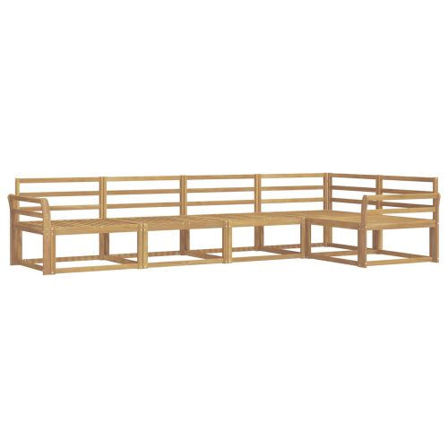 Комплект дивани за открито 5 pcs Бяло 329 x 170,5 x 73 см