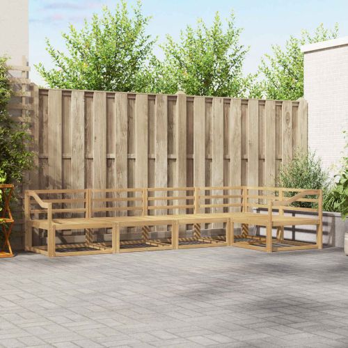Комплект дивани за открито 5 pcs Бяло 325 x 166,5 x 73 см
