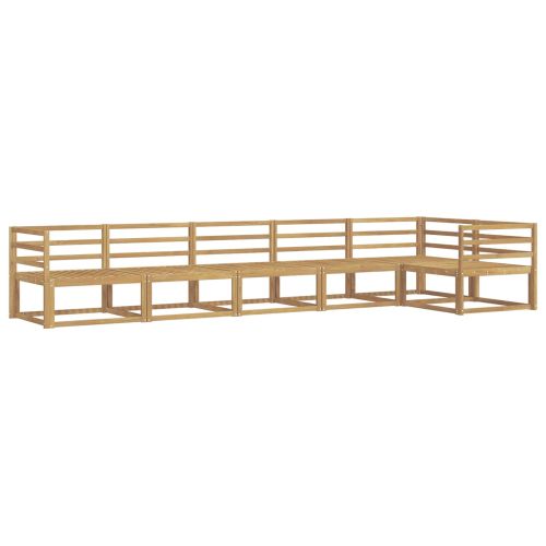 Комплект дивани за открито 6 pcs Бяло 404 x 166,5 x 73 см