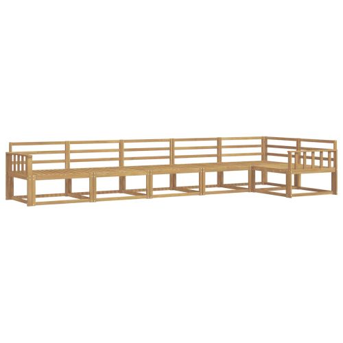 Комплект дивани за открито 6 pcs Бяло 406 x 168,5 x 73 см