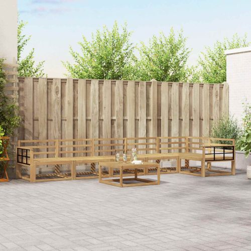 Комплект дивани за открито 7 pcs Бяло 79 x 79 x 37 см