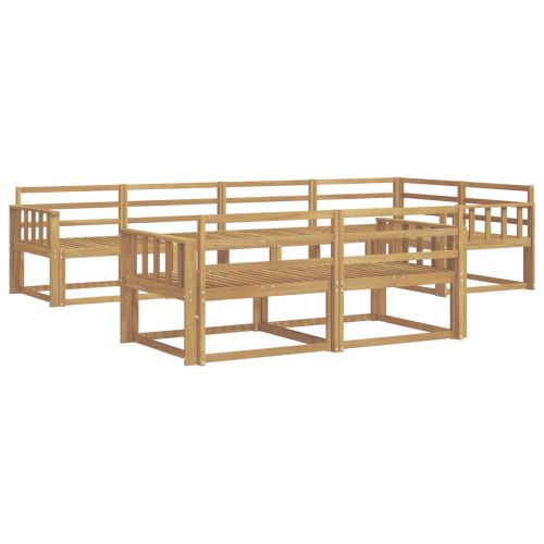 Комплект дивани за открито 8 pcs Бяло 327 x 168,5 x 73 см