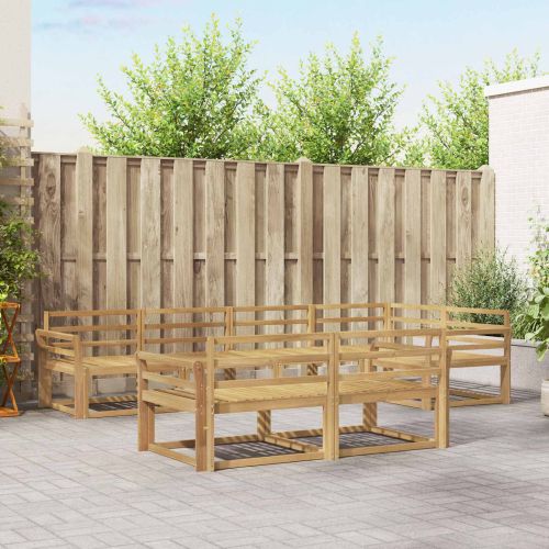 Комплект дивани за открито 8 pcs Бяло 329 x 170,5 x 73 см