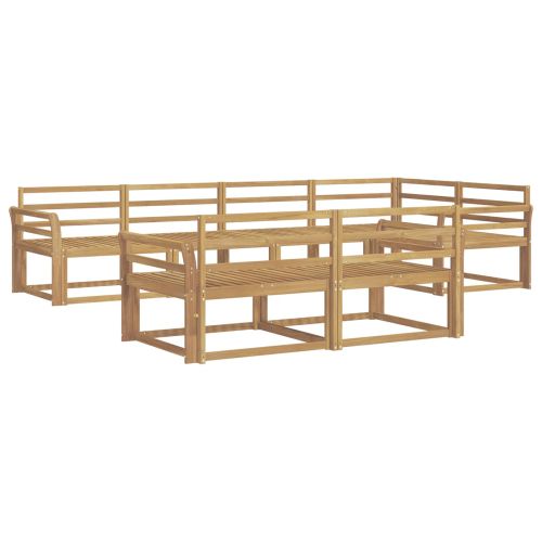 Комплект дивани за открито 8 pcs Бяло 329 x 170,5 x 73 см