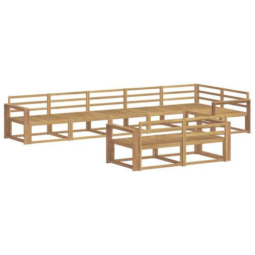 Комплект дивани за открито 8 pcs Бяло 410 x 172,5 x 73 см