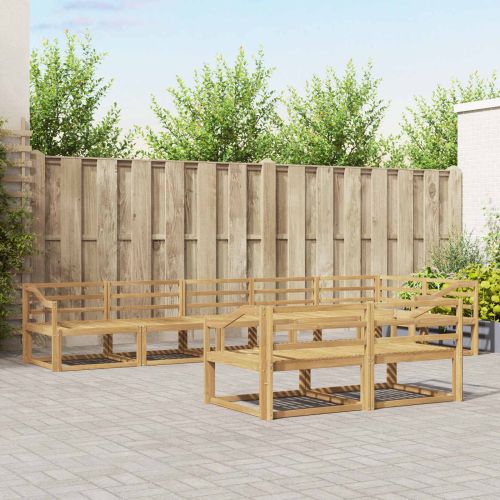 Комплект дивани за открито 8 pcs Бяло 404 x 166,5 x 73 см