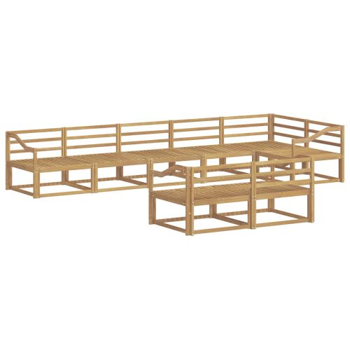 Комплект дивани за открито 8 pcs Бяло 404 x 166,5 x 73 см