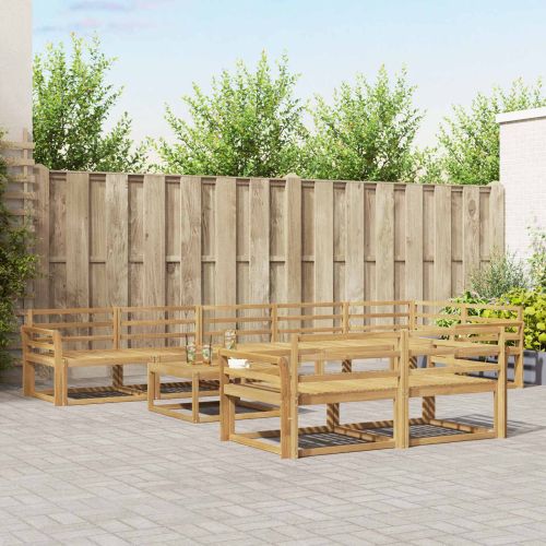 Комплект дивани за открито 9 pcs Бяло 79 x 79 x 37 см