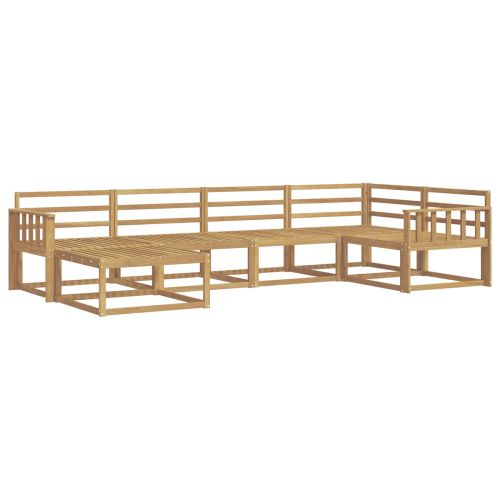 Комплект дивани за открито 6 pcs Бяло 327 x 168,5 x 73 см