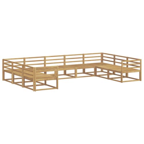 Комплект дивани за открито 9 pcs Бяло 404 x 245,5 x 73 см