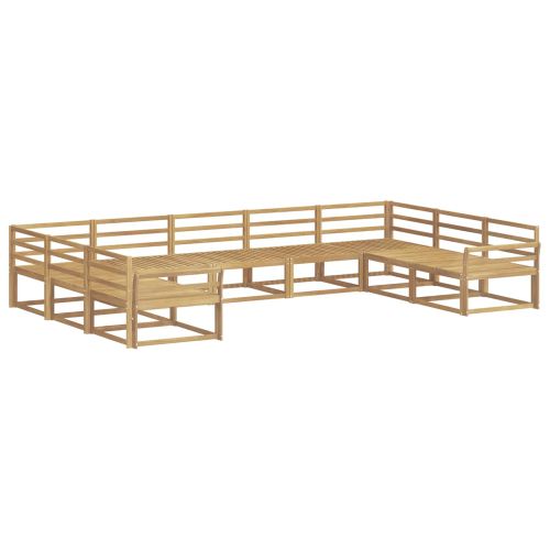 Комплект дивани за открито 9 pcs Бяло 404 x 247,5 x 73 см