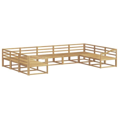 Комплект дивани за открито 9 pcs Бяло 404 x 245,5 x 73 см