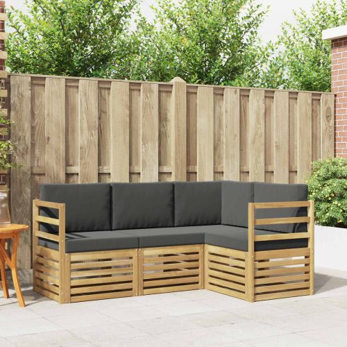 Комплекти дивани 4 pcs Бяло и антрацит 185,5 x 126,5 x 73 см