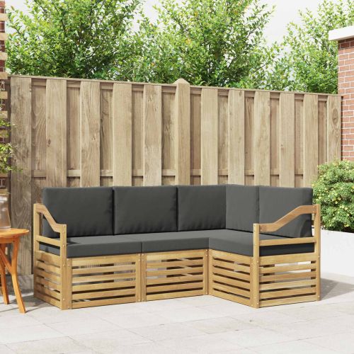 Комплекти дивани 4 pcs Бяло и антрацит 185,5 x 126,5 x 73 см