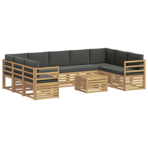 Комплект дивани за открито 8 pcs Бяло и антрацит