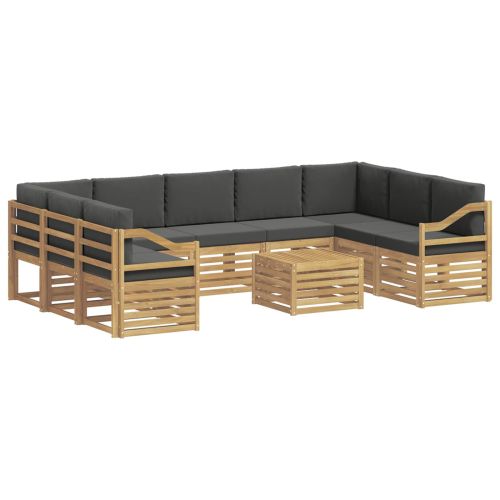 Комплект дивани за открито 8 pcs Бяло и антрацит