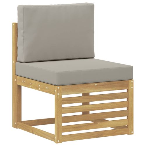 Комплект дивани за открито 11 pcs Бяло и светлосиво