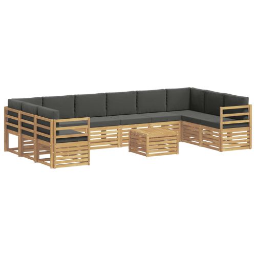 Комплект дивани за открито 8 pcs Бяло и антрацит