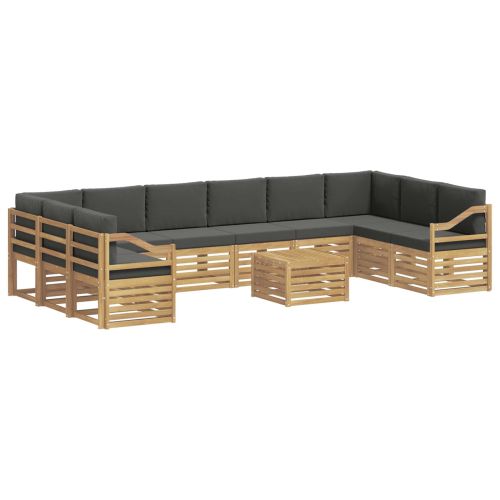 Комплект дивани за открито 8 pcs Бяло и антрацит