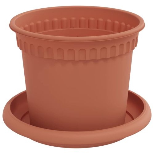 Саксии за растения 6 pcs Червено тухла Ø 12,5 x 10 см Пластмаса