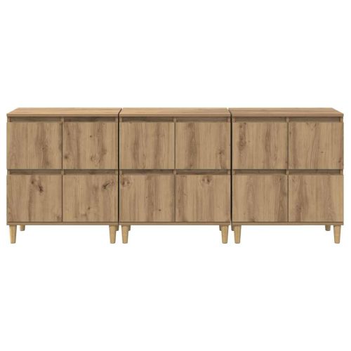 Скейдбордове 3 pcs Дъб 60 x 35 x 70 cm Инженерно дърво