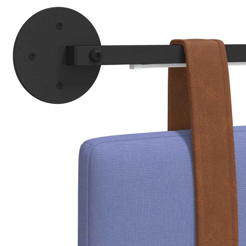 Табла за легло висяща С LED осветление Дънково син Антично PU