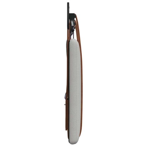 Табла за легло висяща С LED осветление Облачно сиво Антично PU