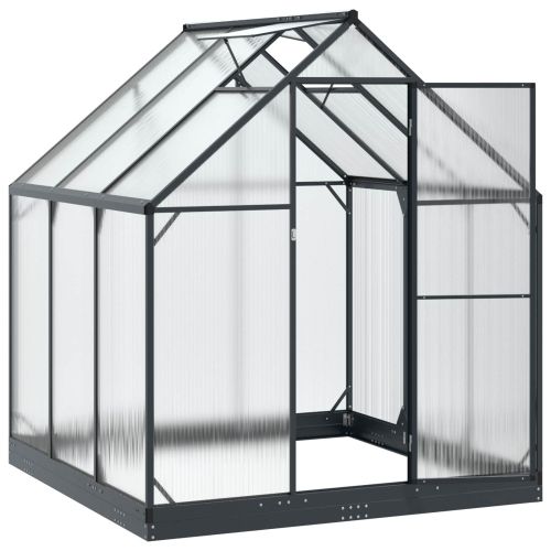 Оранжерия за градина с врата Антрацит 183,5 x 183,5 x 207 см