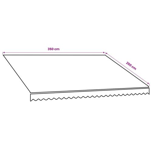 Резервен плат за тента Оранжево и кафяво 350 x 250 cm Полиестер