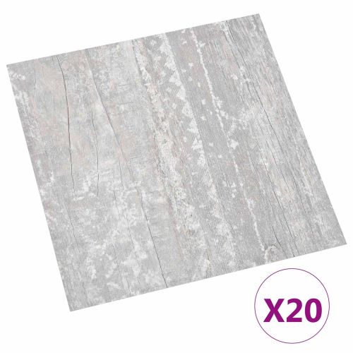 Самозалепващи дъски за настилка 30,5 x 30,5 см 20 pcs ПВЦ Сиво