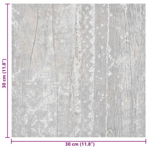 Самозалепващи дъски за настилка 30,5 x 30,5 см 20 pcs ПВЦ Сиво