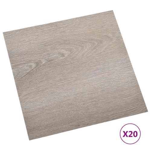 Самозалепващи дъски за настилка 30,5 x 30,5 см 20 pcs ПВЦ Таупе