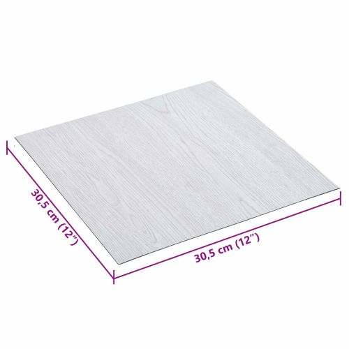 Самозалепващи дъски за настилка 30,5 x 30,5 см 20 pcs ПВЦ Бяло
