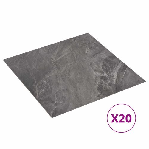 Самозалепващи дъски за настилка 30,5 x 30,5 см 20 pcs ПВЦ Черно
