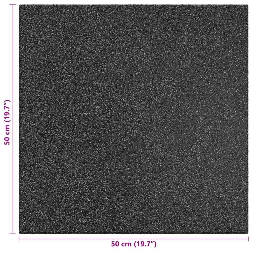 Плочки за защита при падане 6 pcs Черно 50 x 50 cm Каучук