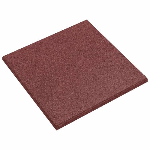 Плочки за защита при падане 6 pcs Червено 50 x 50 cm Каучук