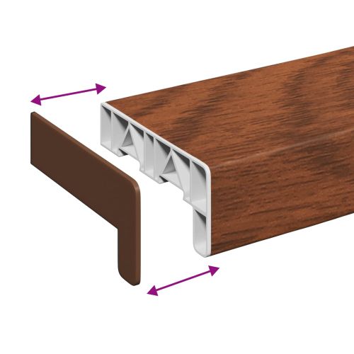 Перваз за прозорец Кафяво дърво 80 x 15 x 4,5 см ПВЦ
