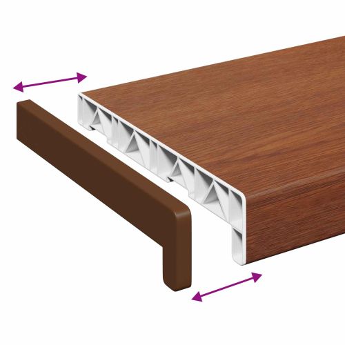 Перваз за прозорец Кафяво дърво 160 x 20 x 4,5 см ПВЦ