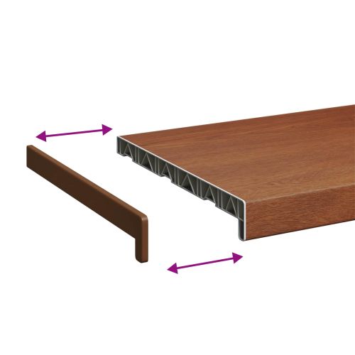 Перваз за прозорец Кафяво дърво 100 x 30 x 4,5 см ПВЦ