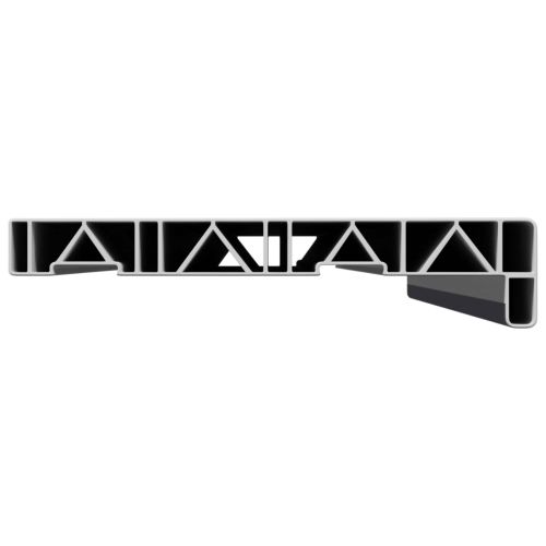 Перваз за прозорец Антрацитен с дървесен фибър 80 x 25 x 4,5 см