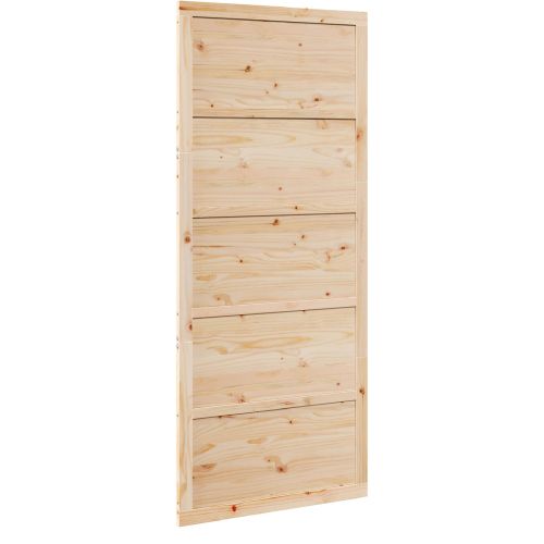 Врата за плевня Натурално 100 x 2,5 x 208 см