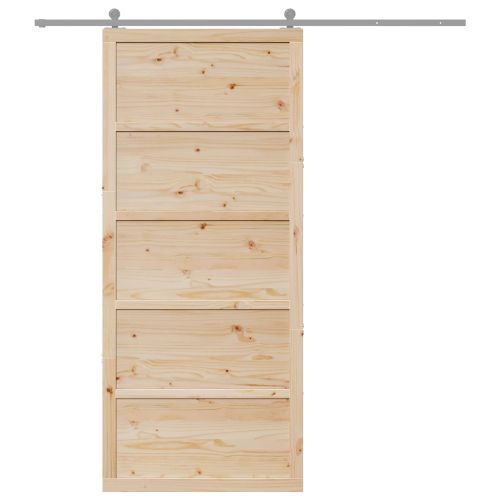 Врата за плевня Натурално 100 x 2,5 x 208 см