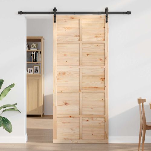 Врата за плевня Натурално 100 x 2,5 x 208 см