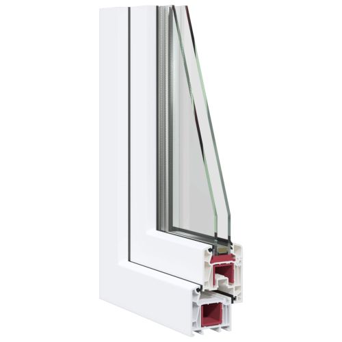 Прозорец за мазе RISOR 60 x 40 cm PVC и стъкло Бяло