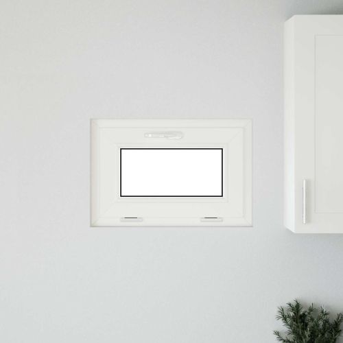Прозорец за мазе RISOR 60 x 40 cm PVC и стъкло Бяло
