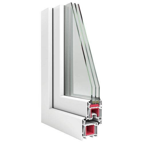 Прозорец за мазе RISOR 90 x 40 cm PVC и стъкло Бяло